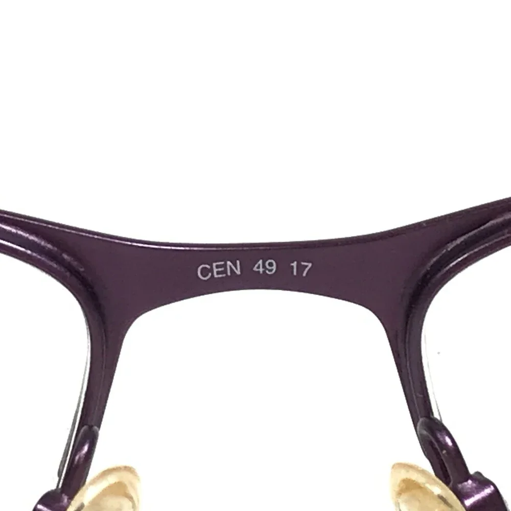 Alfred Sung Eyeglasses Frames AS4995 PLM CEN Purple Plum Wavy Arms 49-17-135